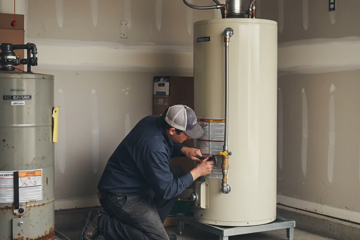 Water heater and shutoff valve replacement in Medfield